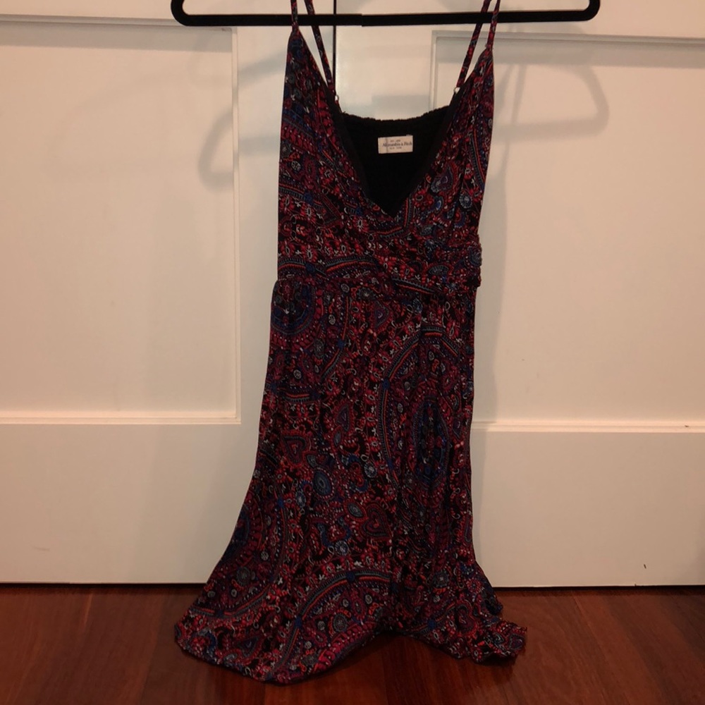 Red and blue dress ABERCROMBIE AND FITCH